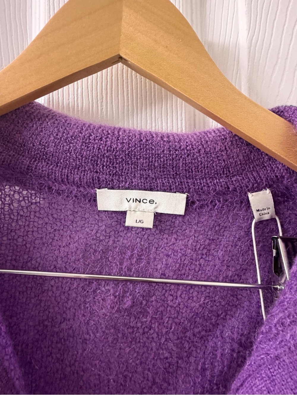 VINCE. Cozy Lightweight Purple Collared Sweater NWT - Picture 2 of 6